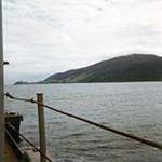 Hill in Danang Harbor US radar station on top of hill in clouds Feb 1966